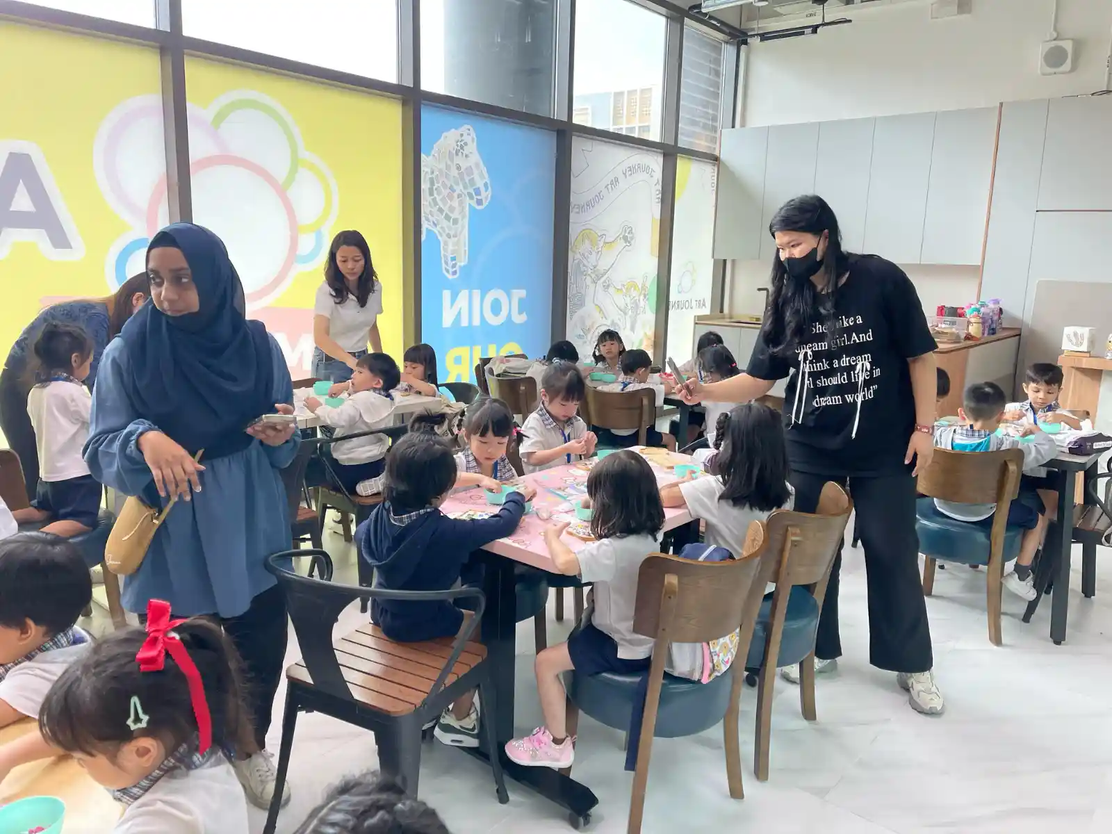 Happy Faces During Art Workshop in Singapore