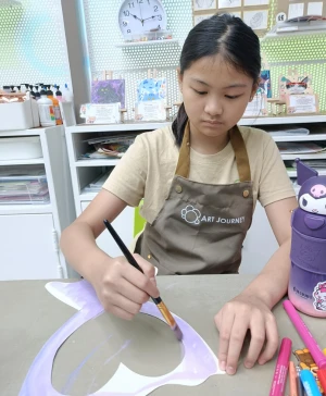 Kids engaged in making beautiful Mother’s Day artwork