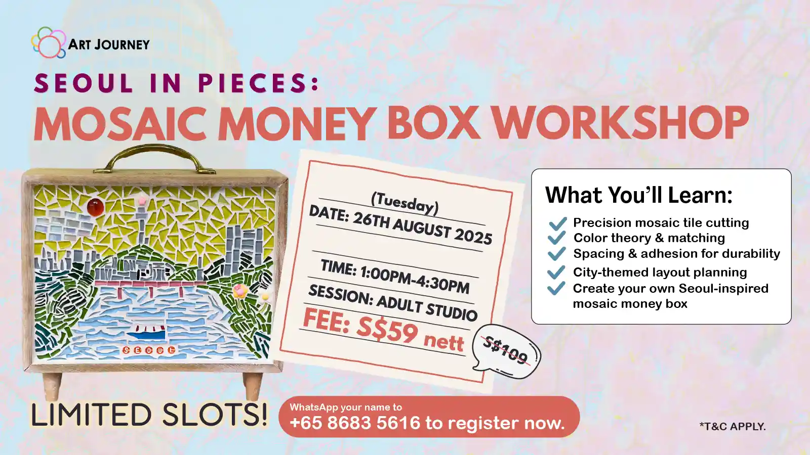SEOUL IN PIECES MOSAIC MONEY BOX WORKSHOP