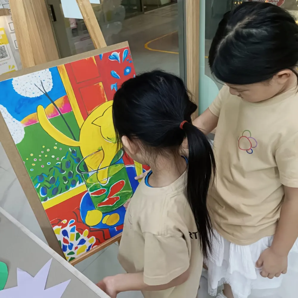 Stage setup for kids art competition and exhibition