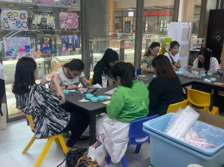 Corporate painting session in Singapore for employee engagement