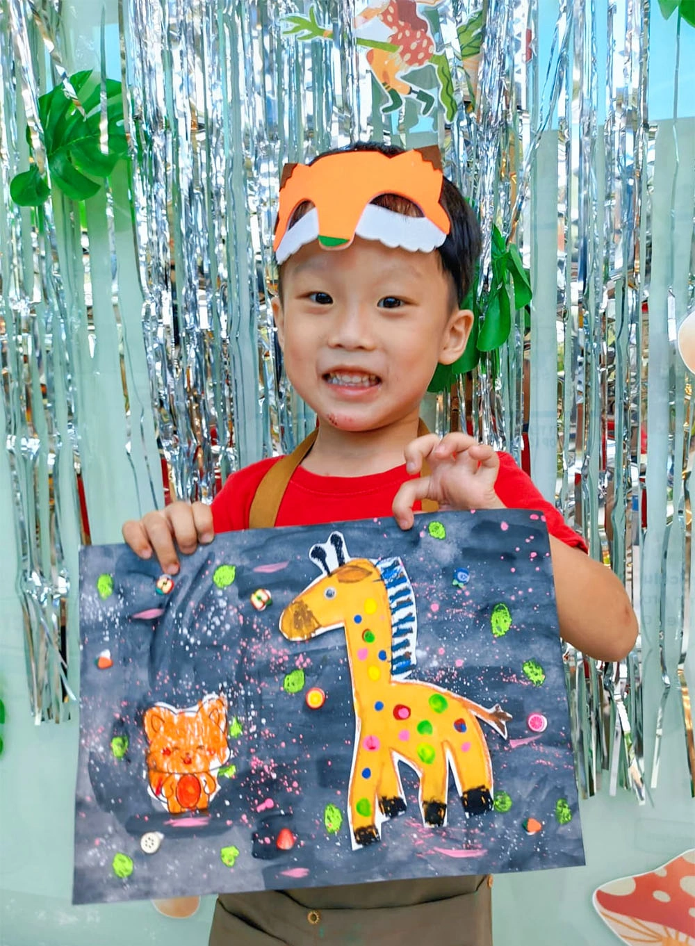 Fun painting session for kids with colors and creativity