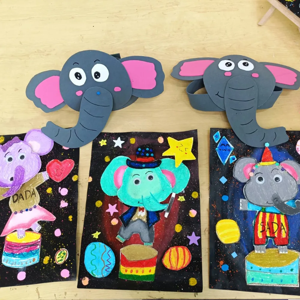 Kids learning creativity with Henri Matisse inspired art workshop