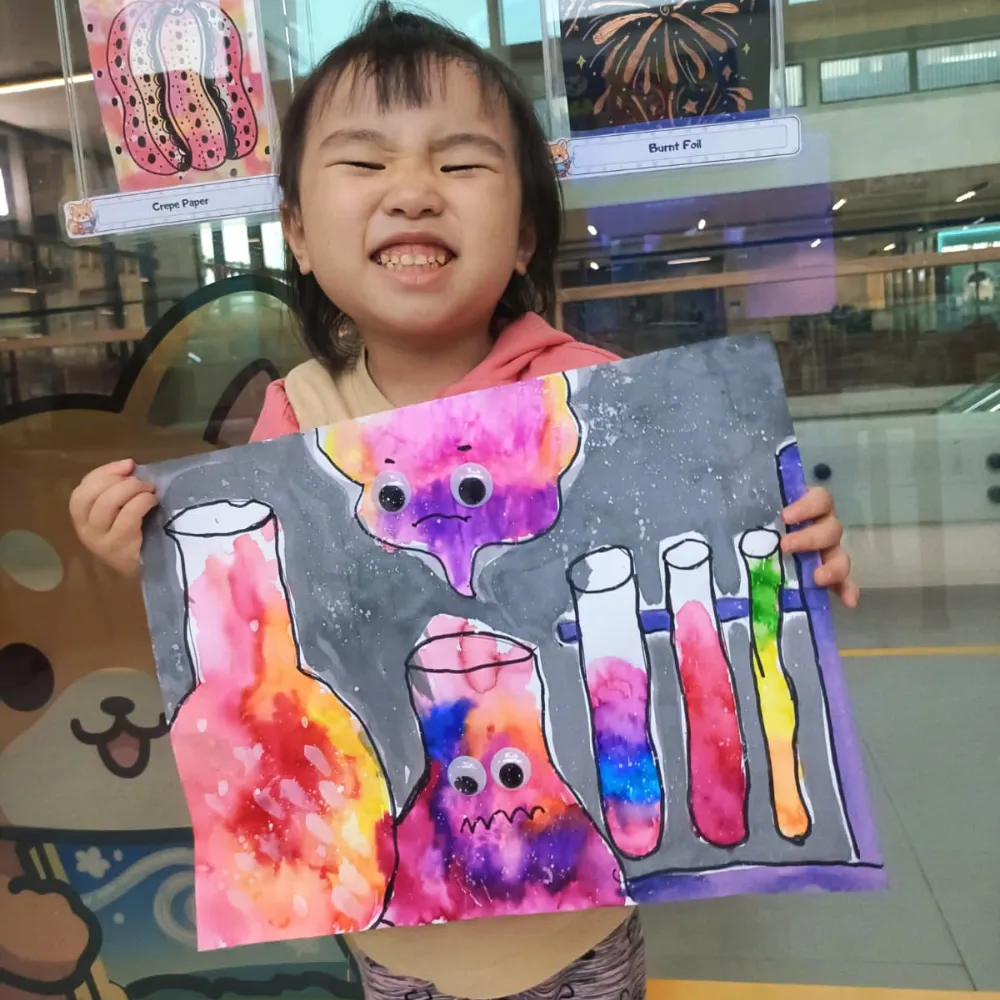 Kids enjoying hands-on creative art in a themed workshop