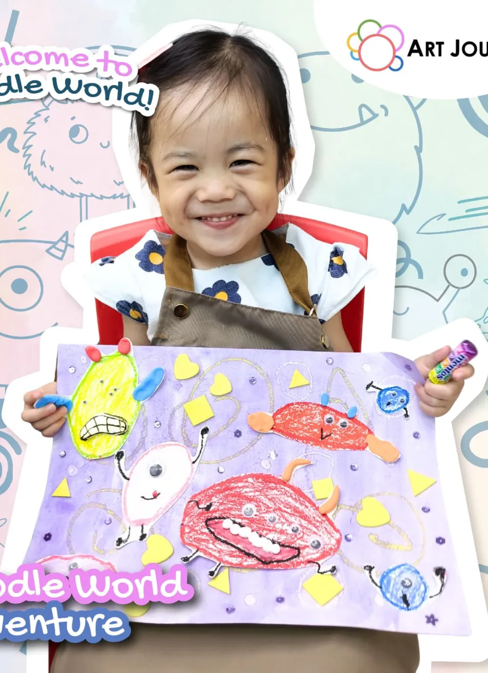 Kids enjoying joyful art exhibition and competition experience