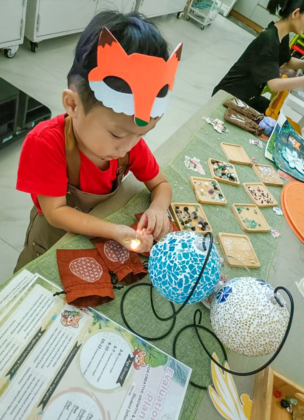 Kids learning art skills through fun creative activities