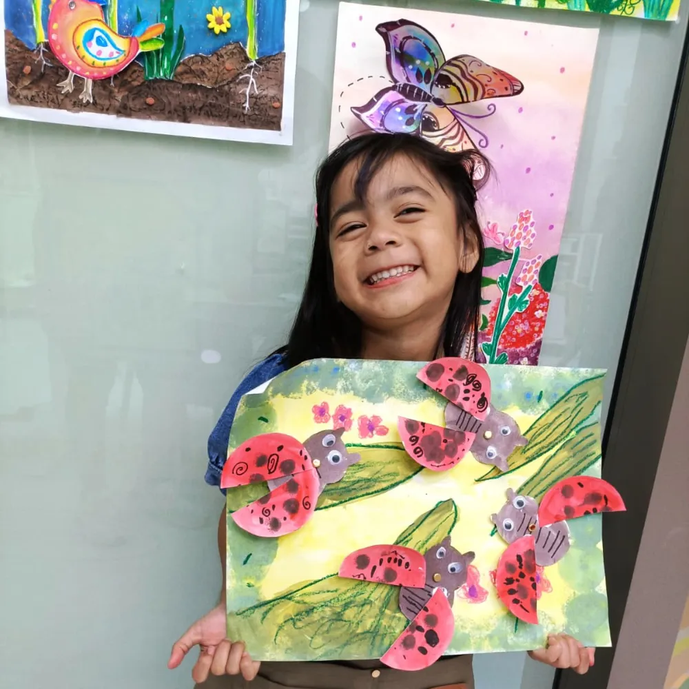Spring Ladybug Parade themed art activity for kids in Singapore