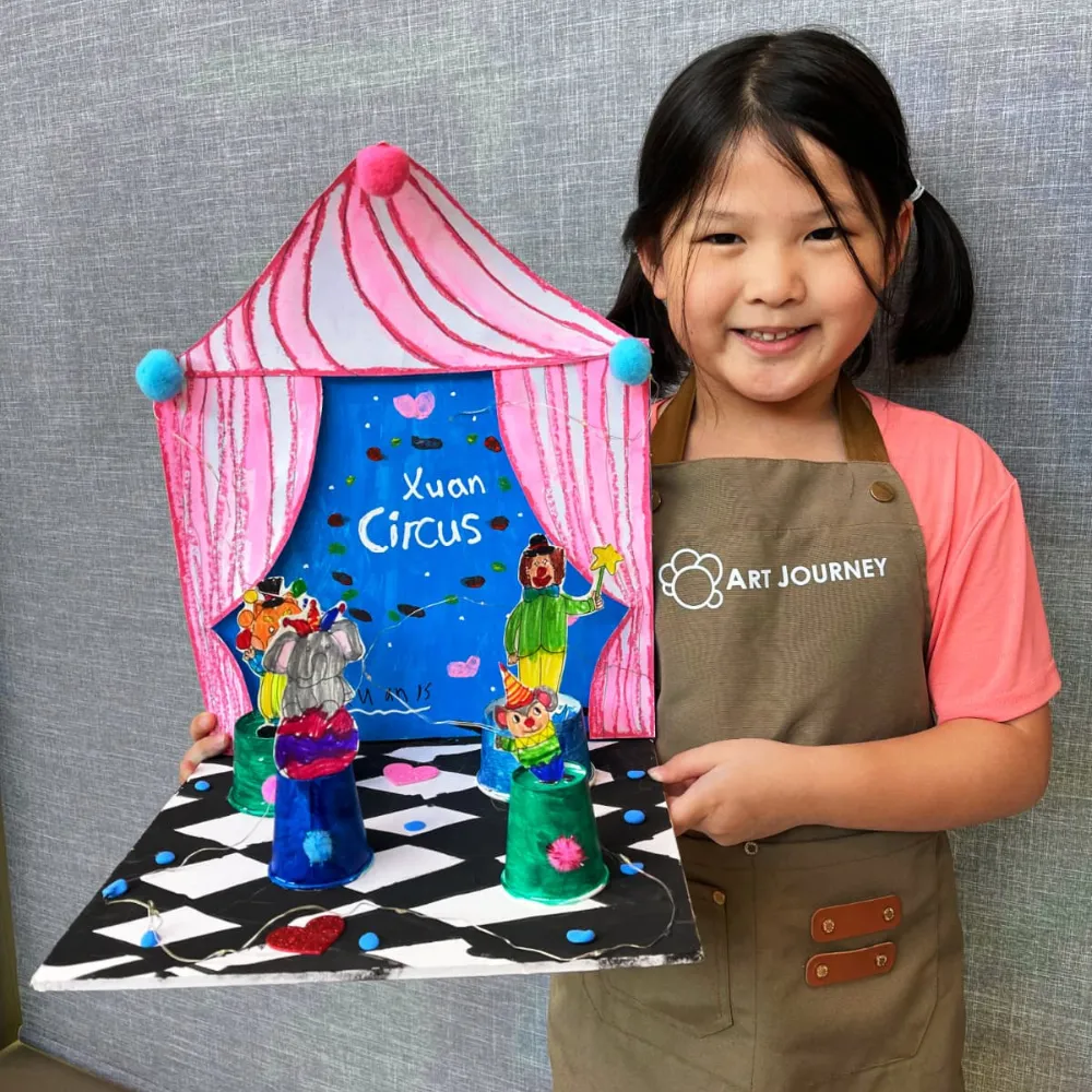 Unique themed art activities designed for kids at Art Journey