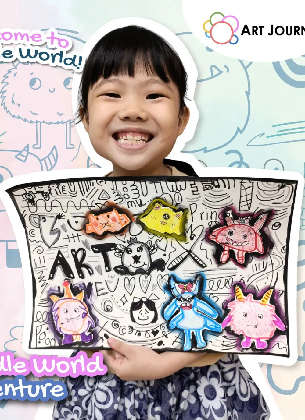 Young artists participating in drawing contest in Singapore
