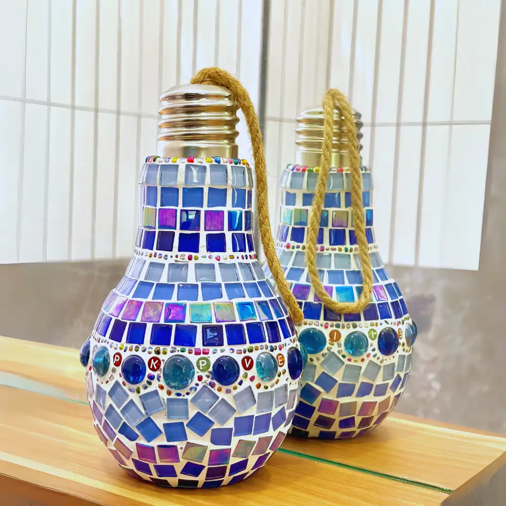 Mosaic Light Bulb Candle Holder