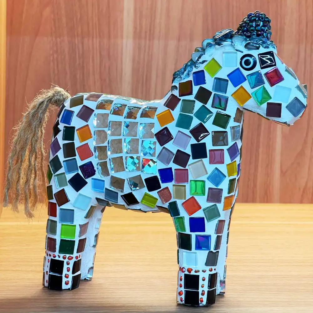 Small Mosaic Horse Art Piece