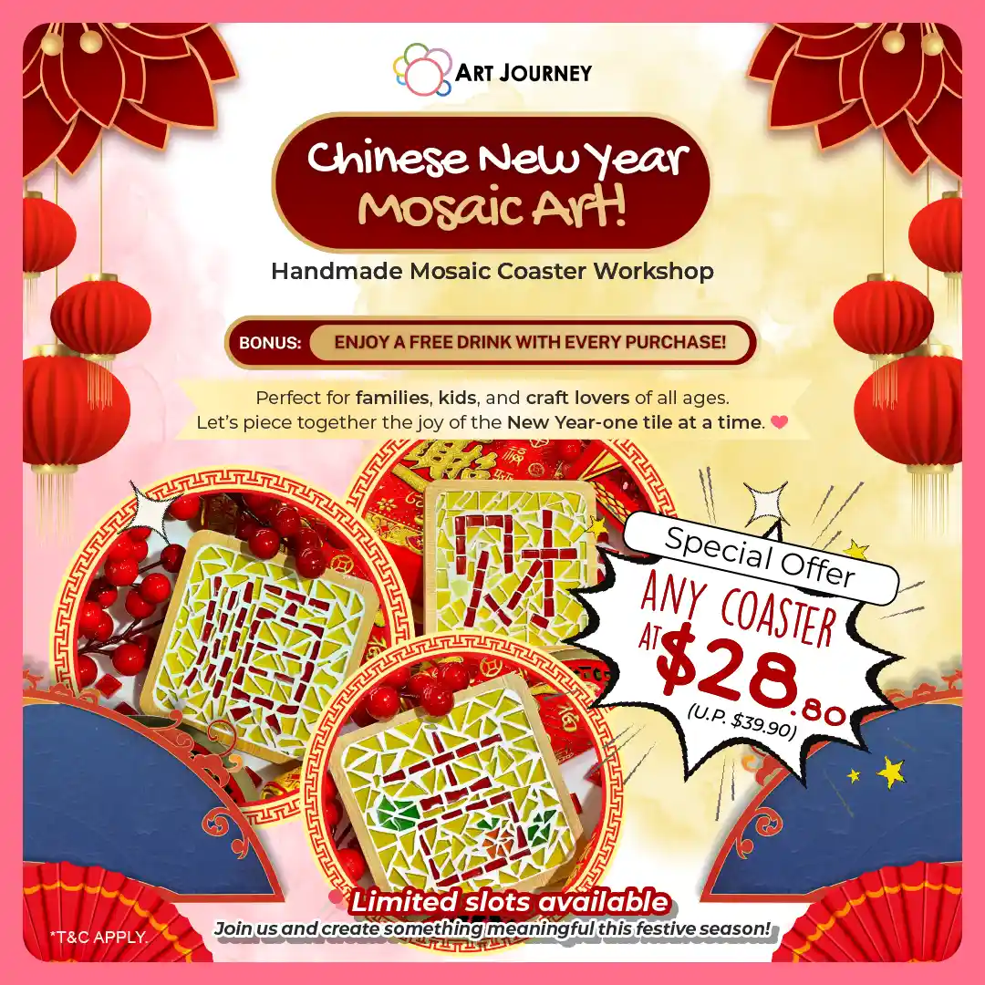 Chinese New Year mosaic art workshop at Art Journey Singapore