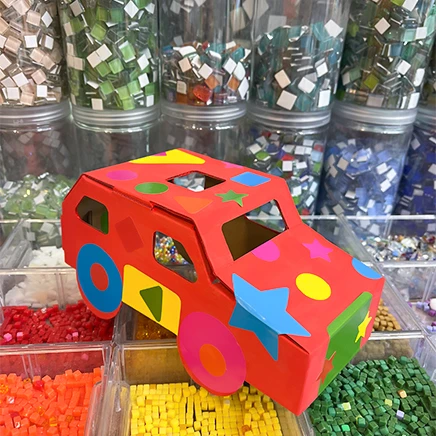 Little Builders Cardboard car ideas workshop