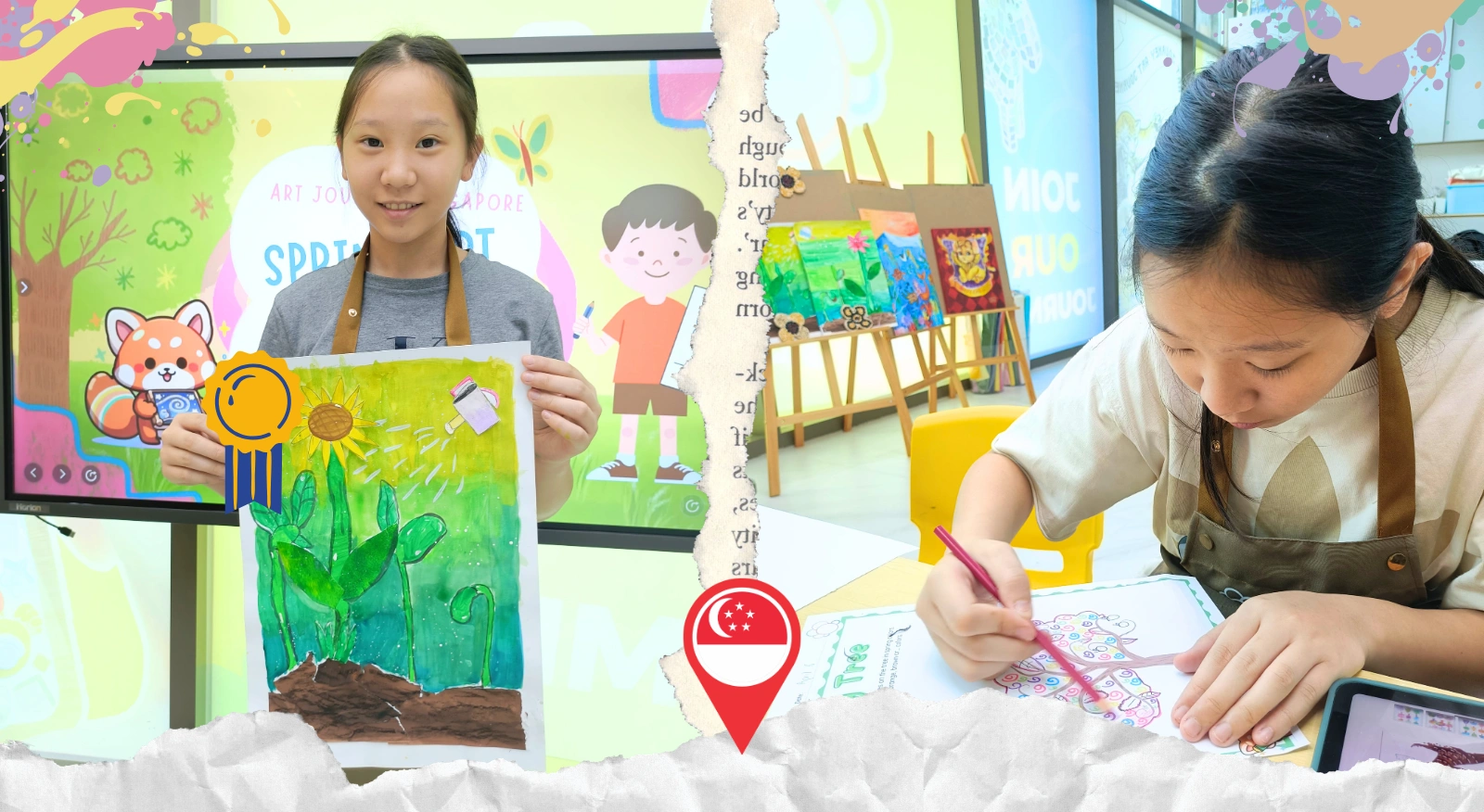 structured art workshops for kids Singapore