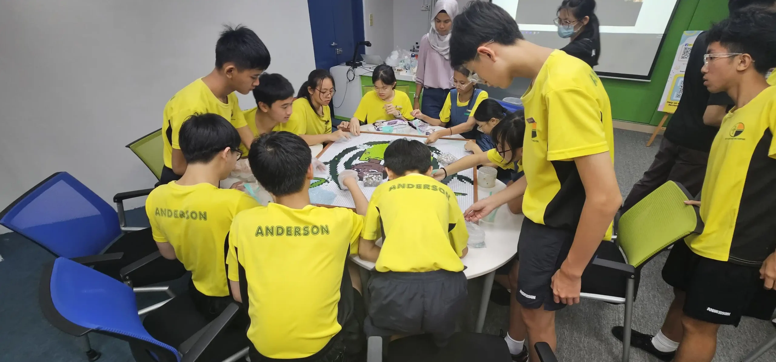 Children enjoying a creative art workshop during the June school holidays at Art Journey Singapore
