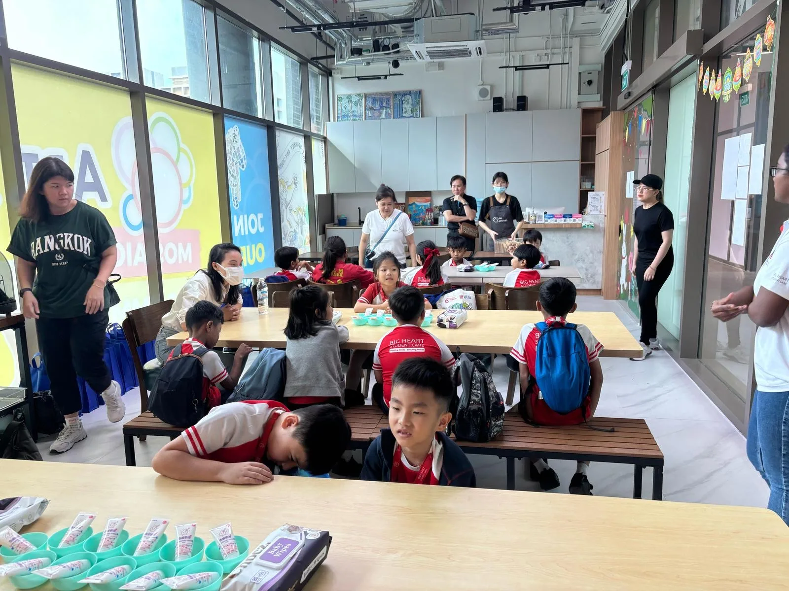 Student creating a handmade Teacher's Day gift at Art Journey Singapore