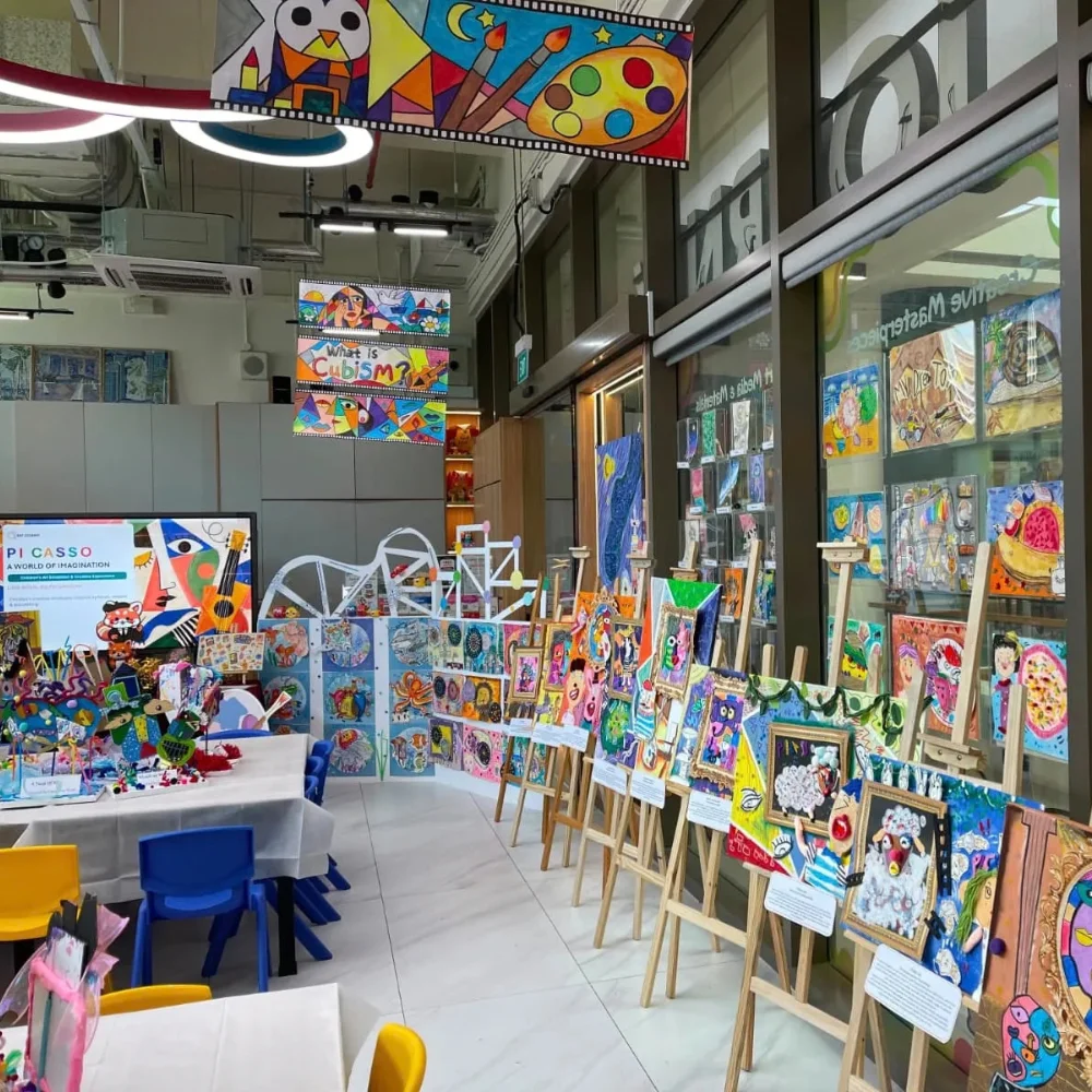 childrens-art-exhibition-display-singapore-studio-easels